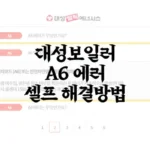 대성-a6-에러